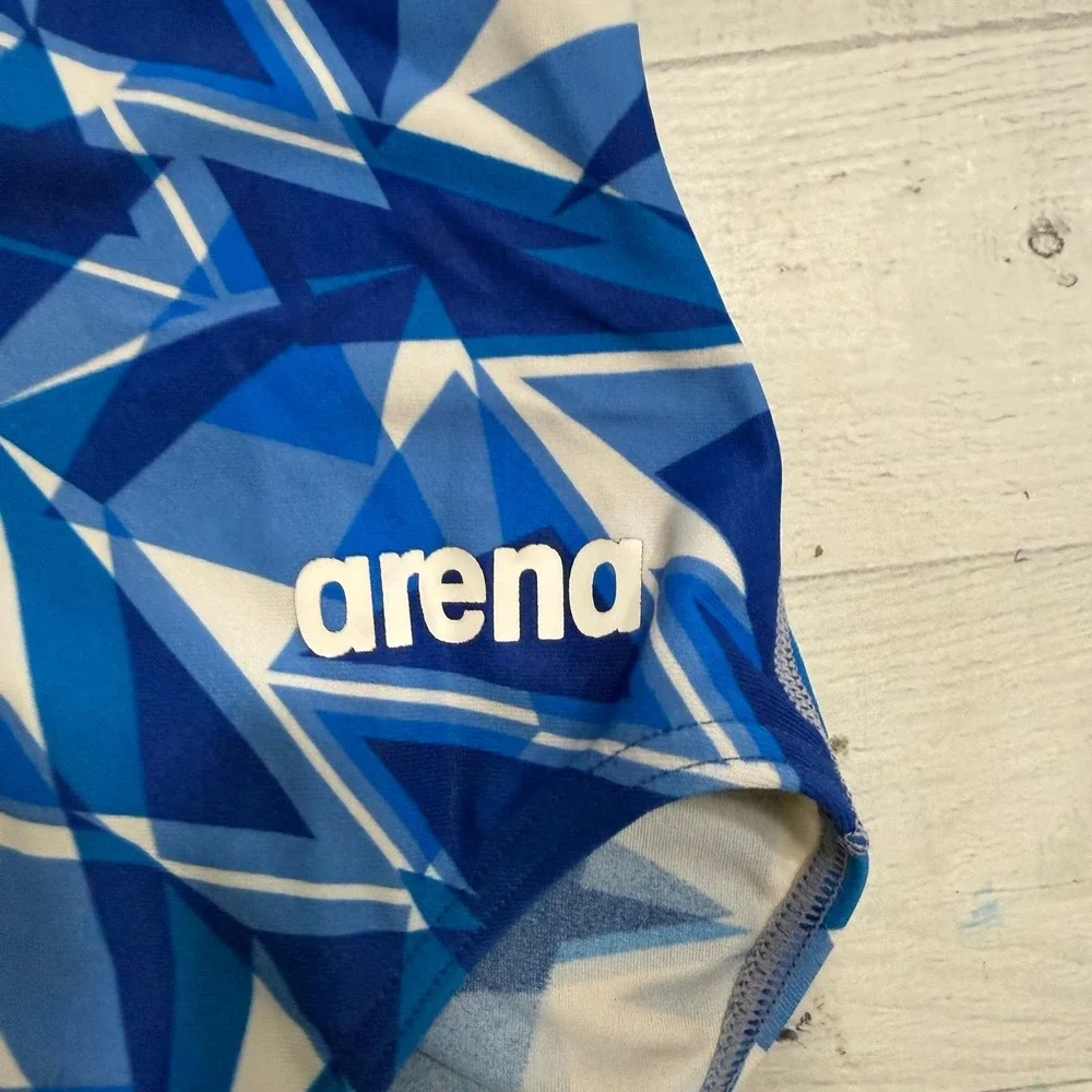 Arena girls‎ blue geometric one piece swimsuit size 24